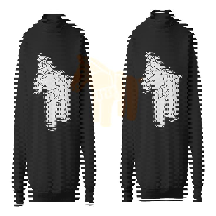 ハニワの馬 埴輪【ゆるフレンズ】歴史土器 シンプル かわいい イラスト スウェットシャツ