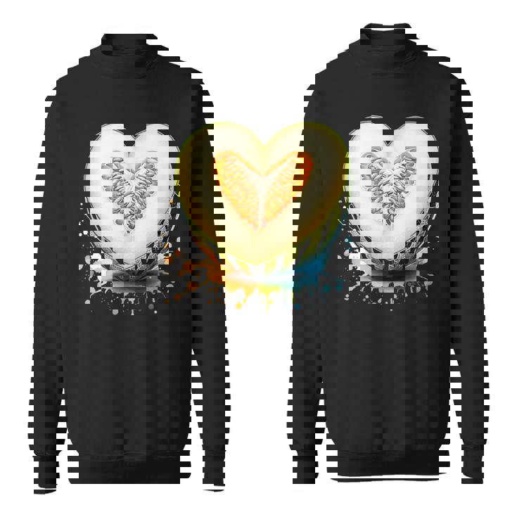 ハニーデューメロン ハート型 サマーフルーツ スウェットシャツ