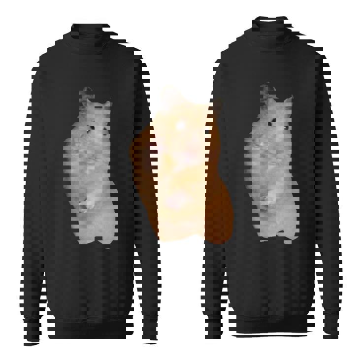 ハムスターミーム ピースサイン付き スウェットシャツ