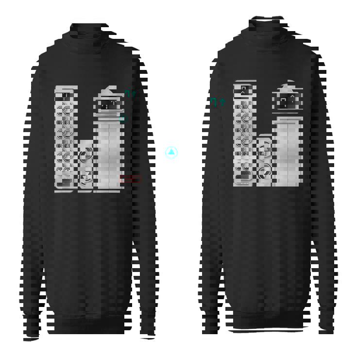 ハロウィンコスチューム、クールなエレベーターボタンアート スウェットシャツ