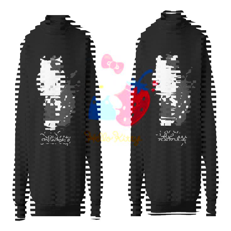 ハローキティ いちご ダークカラー スウェットシャツ