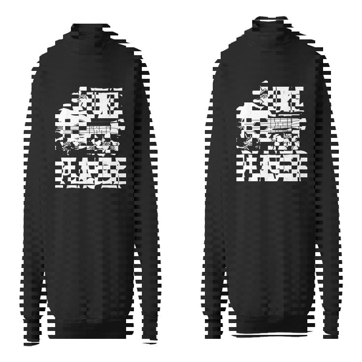 ハワイアン ウクレレ ウケ プレイヤーフラワー スウェットシャツ