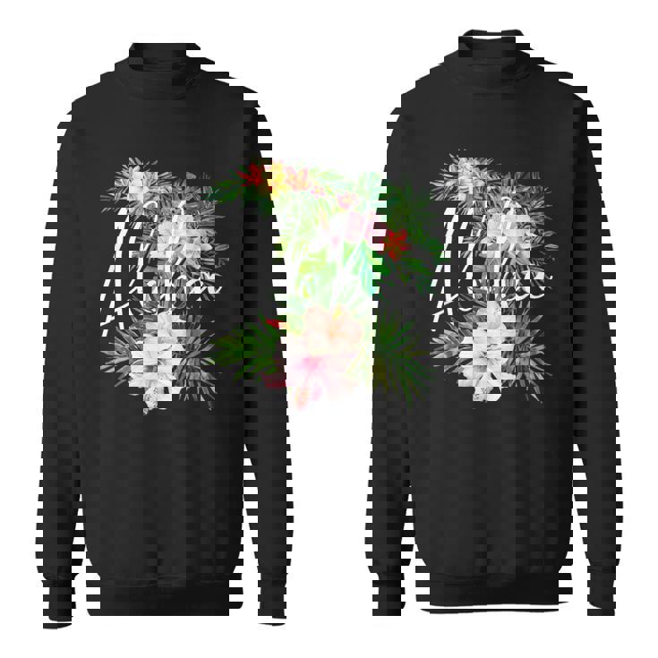 ハワイアンハイビスカスの花 アロハ スウェットシャツ