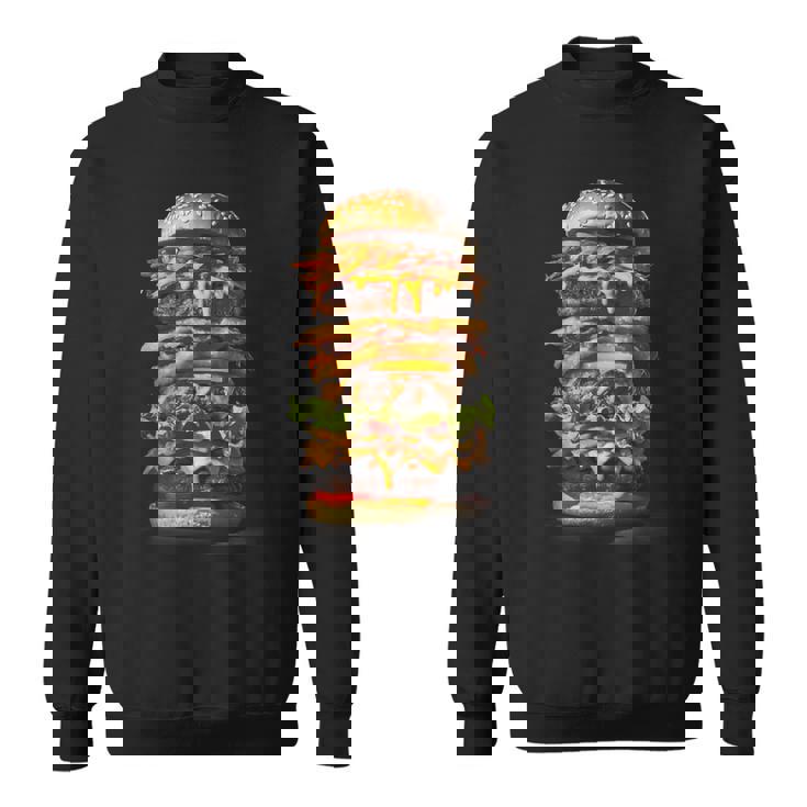 ハンバーガー チーズバーガー ファーストフード愛好家 食通 ギフト スウェットシャツ