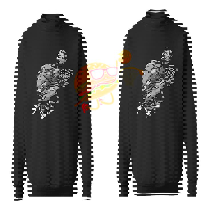 ハンバーガー バスケットボール ファーストフード バスケットボール選手 スウェットシャツ