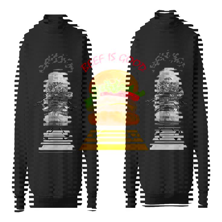 ハンバーガー 横断歩道 スウェットシャツ