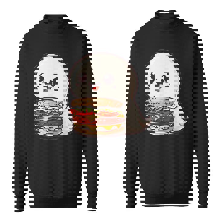 ハンバーガーとかわいいおばけ スウェットシャツ