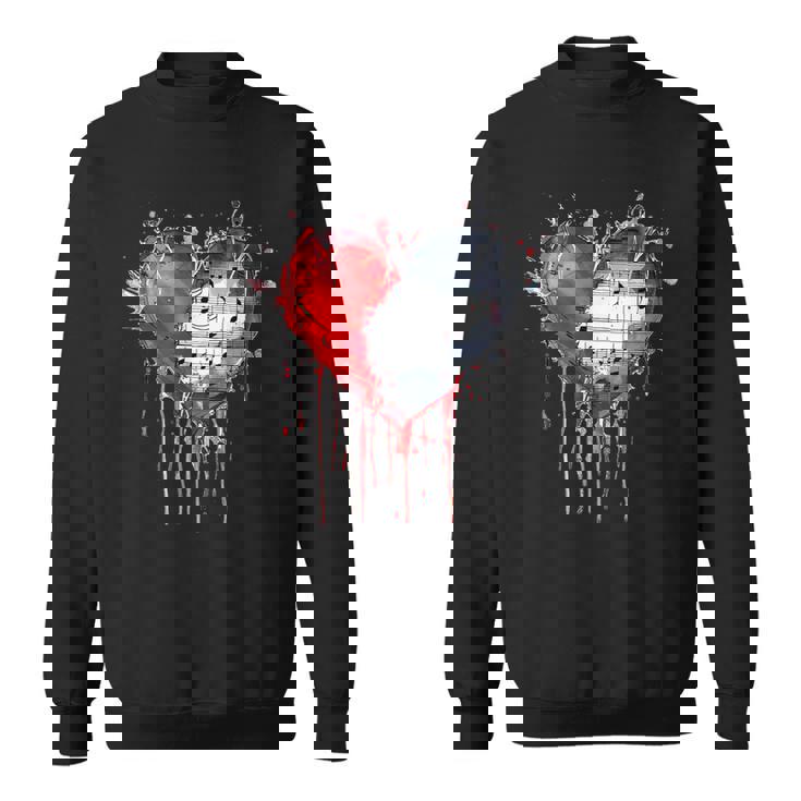 ハート 音符 パンクロック ゴシック 音楽愛好家 スウェットシャツ