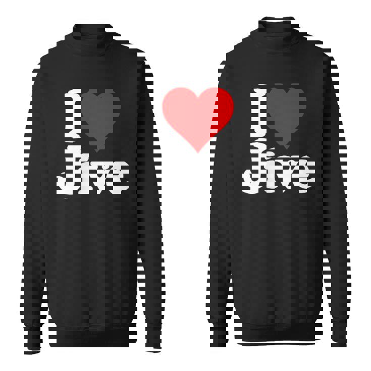 ハートジャイブジャズダンスミュージックが大好き スウェットシャツ