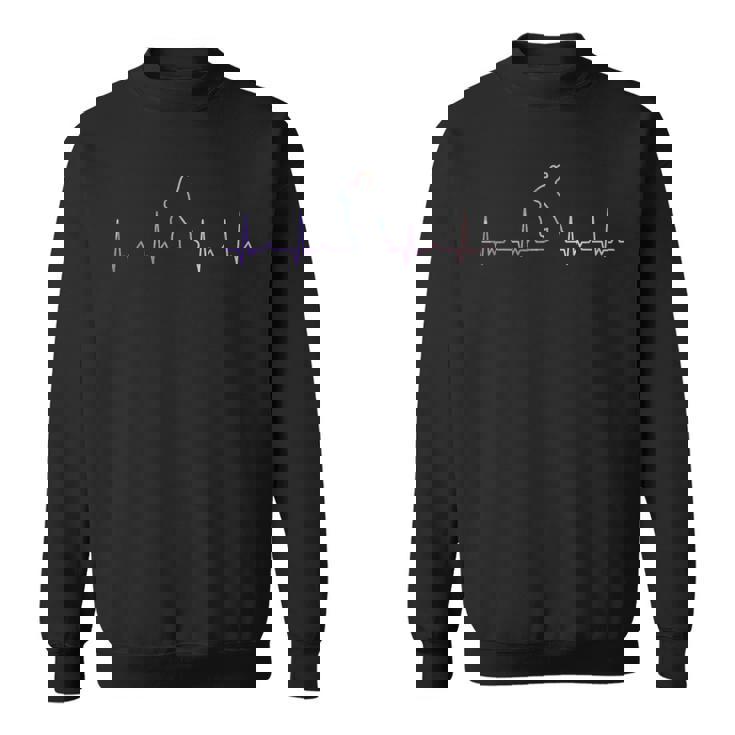 ハートビート うさぎ好き ウサギ好き 兎好き 心電図うさぎ ウサギの飼い主 おもしろ 可愛い うさぎ ウサギ 兎 スウェットシャツ