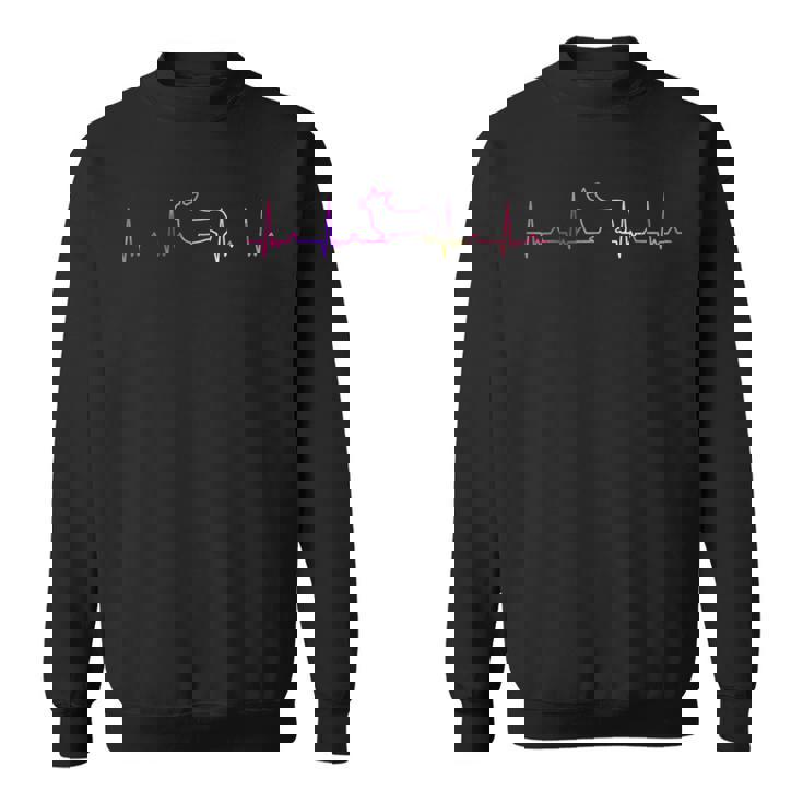 ハートビート コーギー ウェルシュ・コーギー コーギー好き 愛犬家 心電図 犬の飼い主 コーギーの飼い主 犬好き 犬 スウェットシャツ