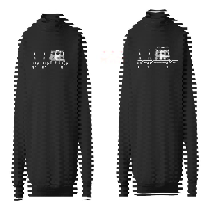 ハートビート 文鳥好き 文鳥の飼い主 文鳥 クリーム文鳥 白文鳥 桜文鳥 シルバー文鳥 ごま塩文鳥 スウェットシャツ