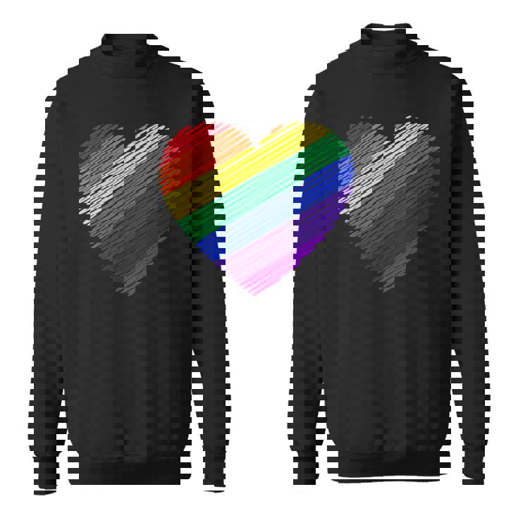 ハート・イン・ザ・カラーズ・オブ・ザ・レインボー スウェットシャツ