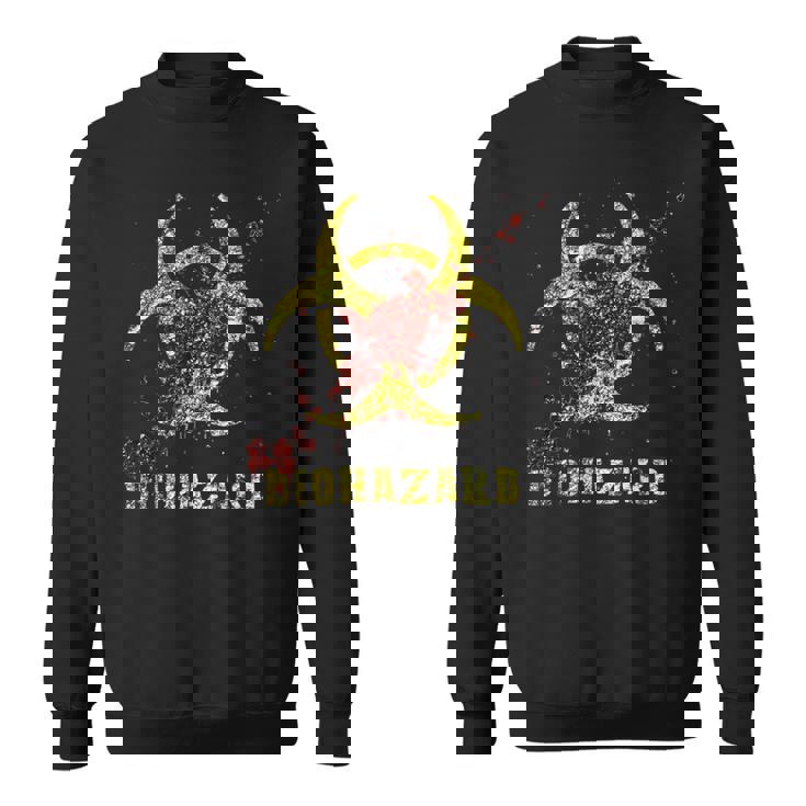 バイオハザード 感染 感染サイン ゾンビ血のはね付き スウェットシャツ