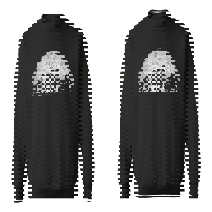 バイカーの進化-人間のモーターサイクルモータースポーツの進化 スウェットシャツ