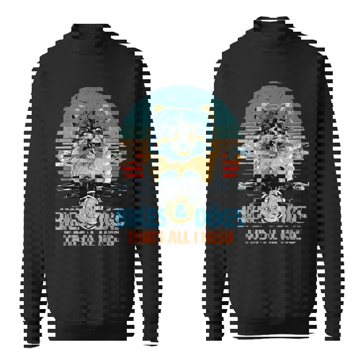 バイク&犬 かわいいポメラニアン ポメラニアン オートバイ スウェットシャツ