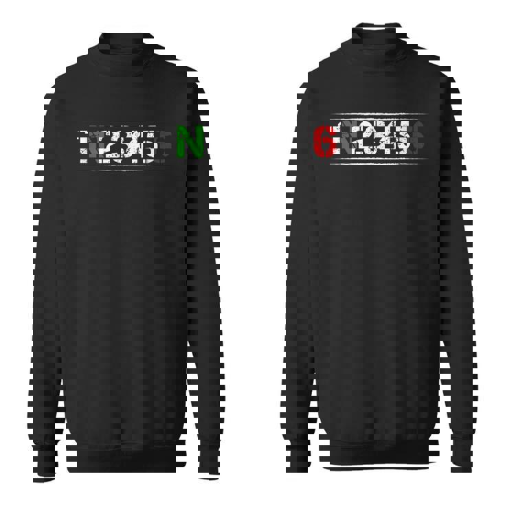 バイク ギアシフト 1N23456 バイク バイカー ツアー スウェットシャツ