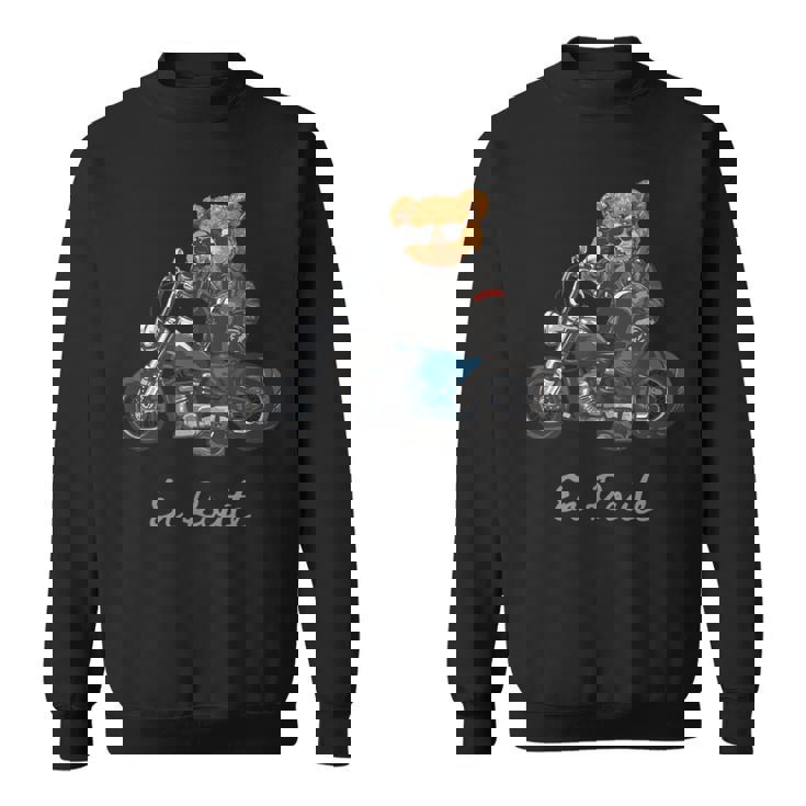 バイク クラシック オートバイ 熊 クルーザー スウェットシャツ