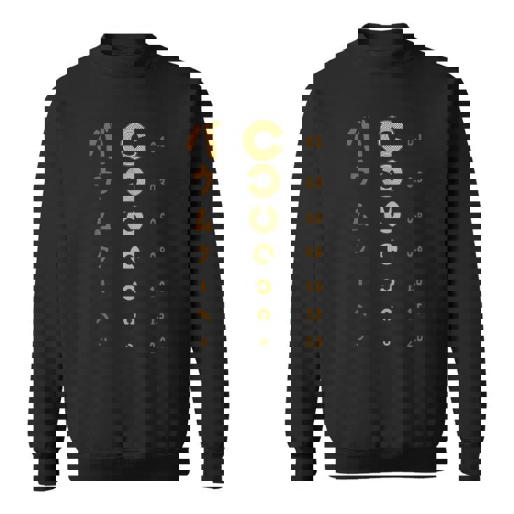 バウムクーヘン 視力検査 スウェットシャツ