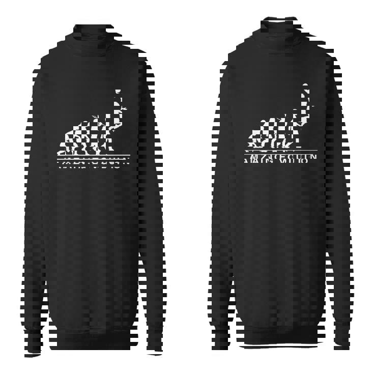 バスケットボール アメージング 進化論 面白い バスケ パロディ イラスト スウェットシャツ