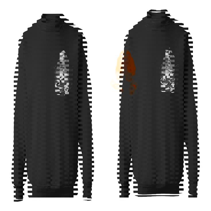 バセットハウンド愛好家のためのファニーバセットハウンド ポケットの中のバセットハウンド スウェットシャツ