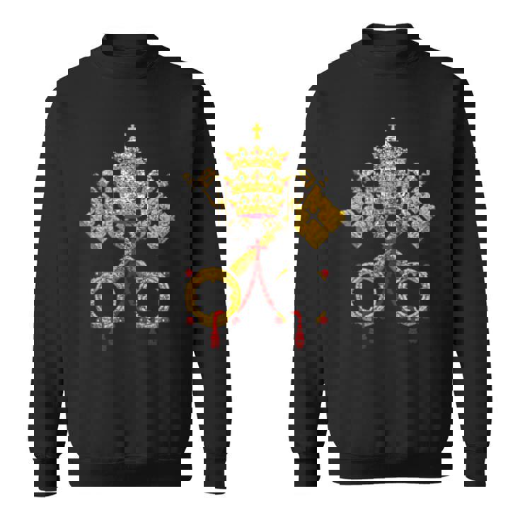 バチカン市の旗 アームコート ローマ セントペターズスクエア スウェットシャツ