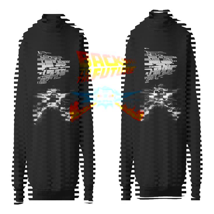 バック・トゥ・ザ・フューチャー デロリアンとロゴ スウェットシャツ