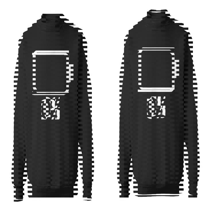 バッテリー0シャツバッテリーハート空充電バッテリー空 スウェットシャツ