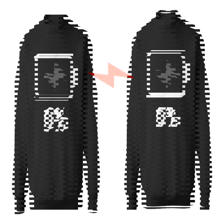 バッテリー充電0 シャツバッテリーデッドシャツバッテリー低 スウェットシャツ