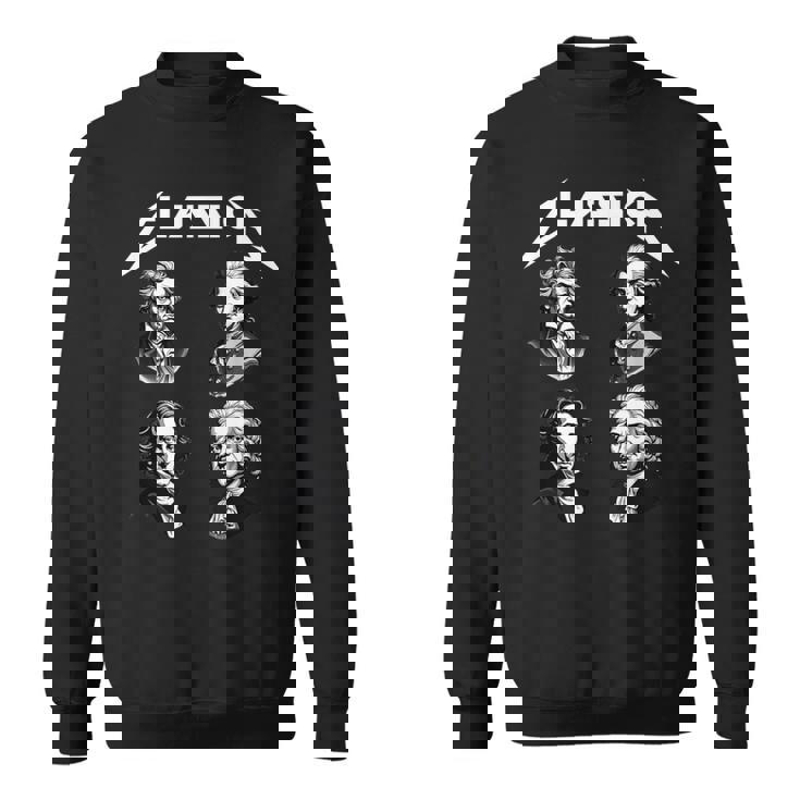 バッハ ベートーヴェン ショパン モーツァルト 面白い クラシック音楽 作曲家 スウェットシャツ