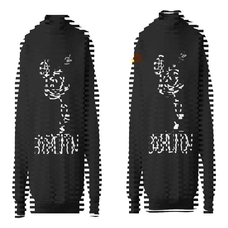 バドミントンプレーヤー バドミントンラケット シャトルコック バーディースポーツ スウェットシャツ