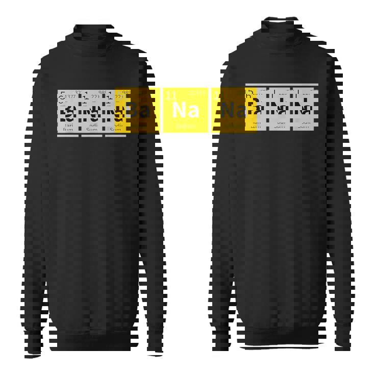 バナナおかしい化学元素周期表食品科学 スウェットシャツ