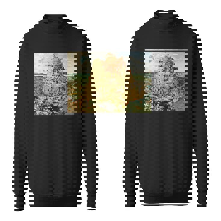 バベルの塔／ピーテル・ブリューゲル【世界の名画】（高精細画質） 美術館アート スウェットシャツ