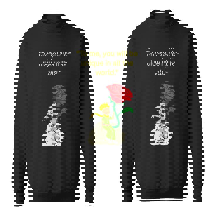 バラの言葉が入った星の王子様 スウェットシャツ
