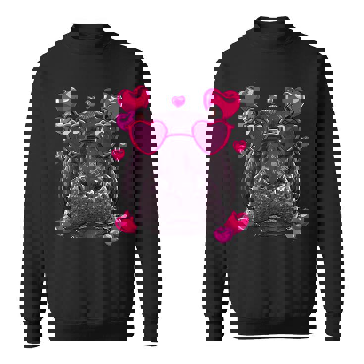 バレンタイン カバ シャツ かわいい カバ 動物 カバ 恋人 スウェットシャツ