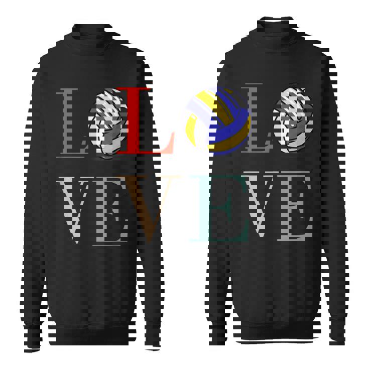 バレーボール 面白い バレー部 おもしろ 文字入り 服 おもしろグッズ 文字 ネタ メンズ Love 部活 スウェットシャツ