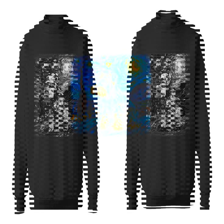 バン・ゴッホ 星月夜ミニチュア・シュナウザー スウェットシャツ