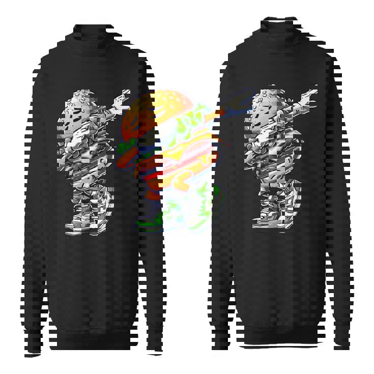 バーガー ダビング チーズ バーガー デイダンス 面白い ハンバーガー スウェットシャツ