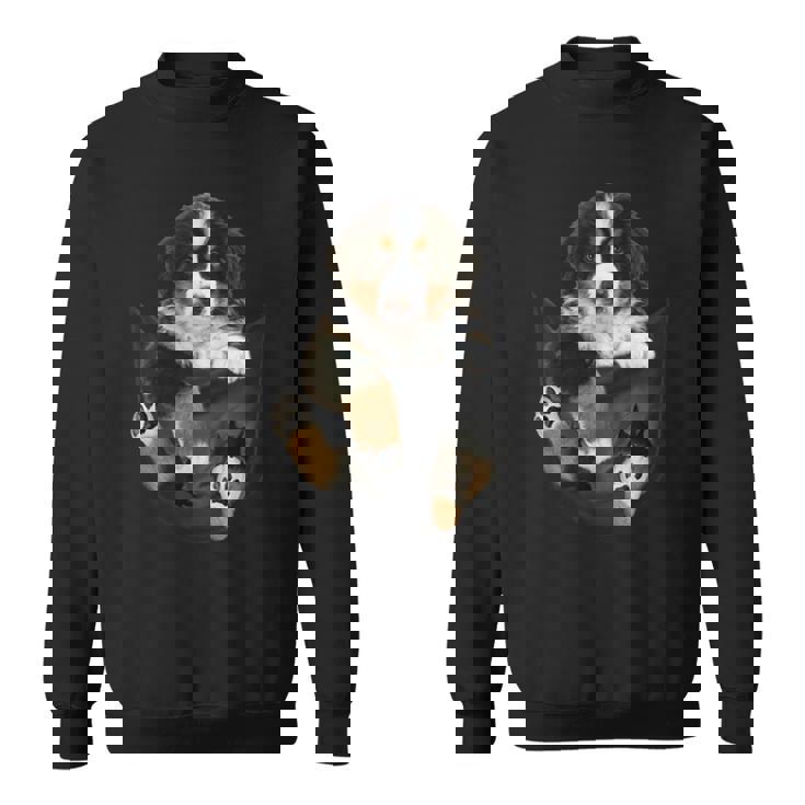 バーニーズ愛好家のためのポケットに入った面白いバーニーズマウンテンドッグ スウェットシャツ