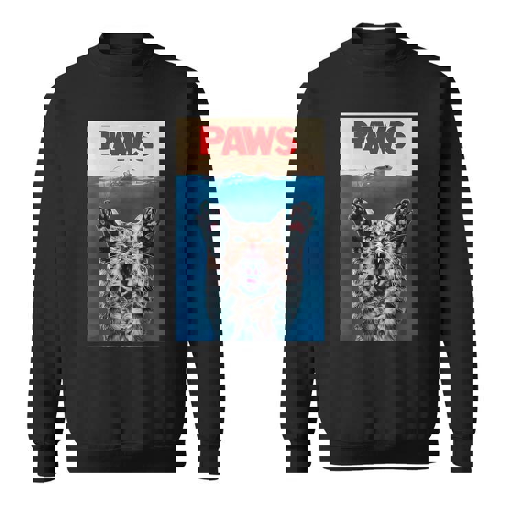 パウス おもしろ猫 パロディ 猫 恋人 ギフト 子猫 サメ ネズミ 鳴き声 スウェットシャツ