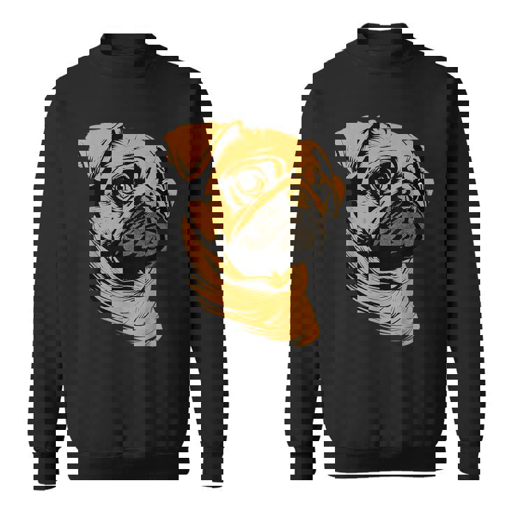 パグ 犬 デザイン ベージュ 犬 ラブ カーリン かわいい パグ スウェットシャツ