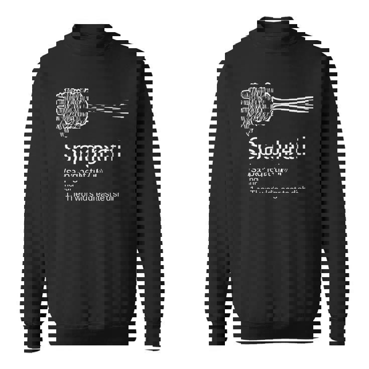 パスタ好きを意味する面白いスパゲッティ。 スウェットシャツ