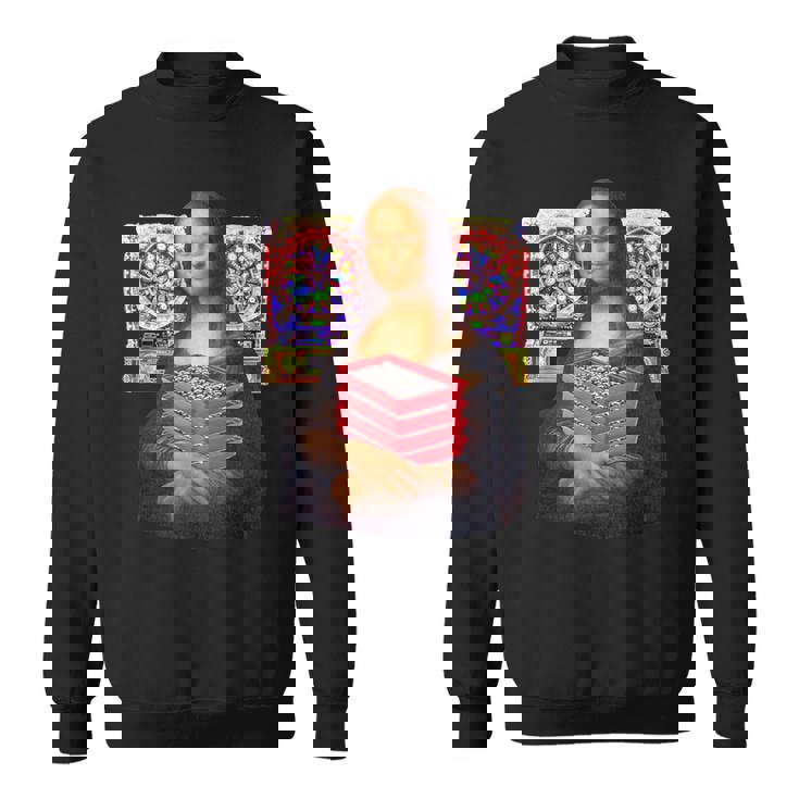 パチンカス 面白いtシャツ モナリザ パチンコ ギャンブル メンズ おもしろ 服 おもしろグッズ ネタ ウケ狙い スウェットシャツ