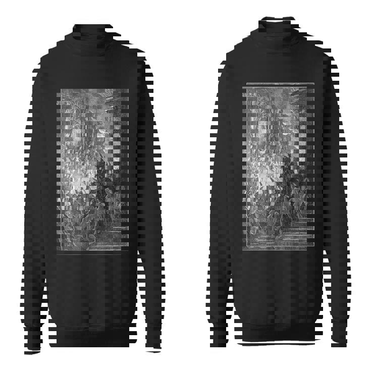 パラダイス・ロスト「ハイ・オン・ア・スローン」ギュスターヴ・ドレ・アート スウェットシャツ