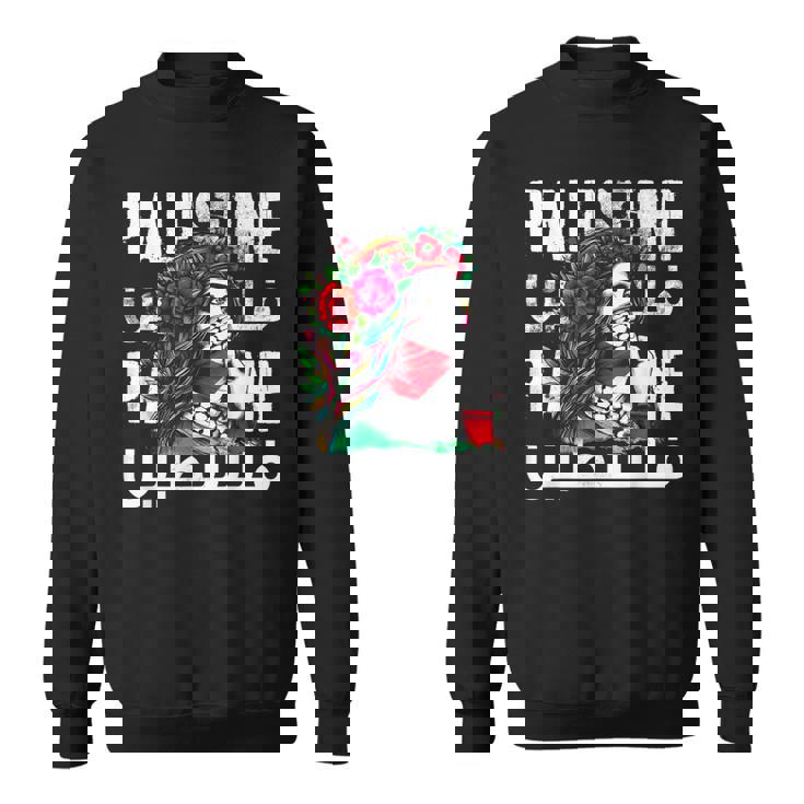 パレスチナのバンダナを持つパレスチナの少女 パレスチナ人 スウェットシャツ