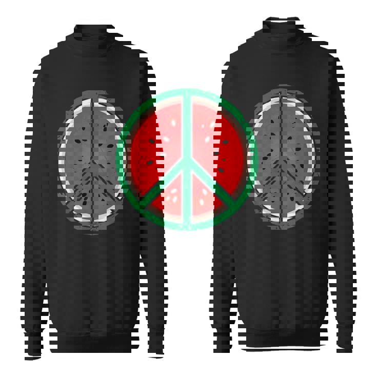 パレスチナシャツ スイカ ピースサイン パレスチナ国旗 スウェットシャツ