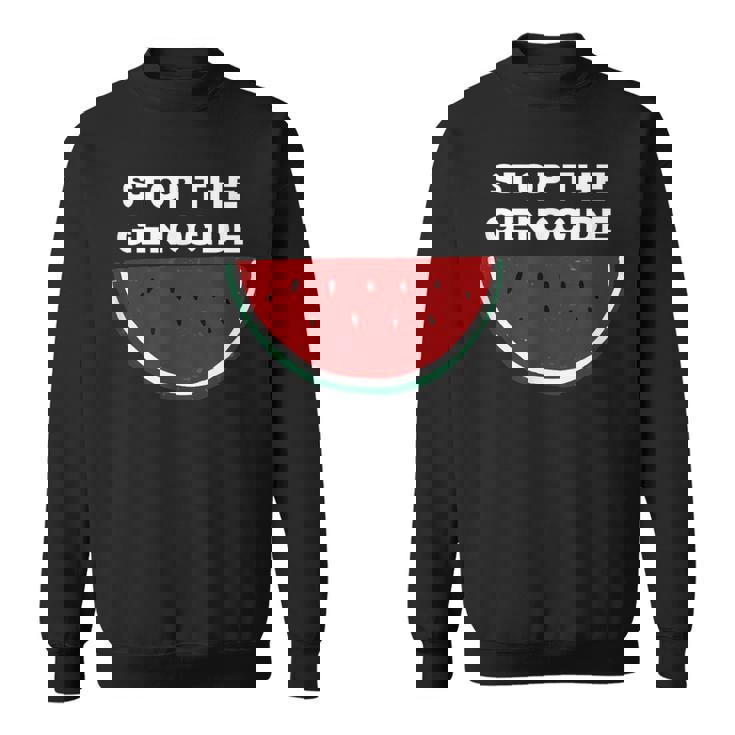 パレスチナスイカ ジェノサイドを止める スウェットシャツ