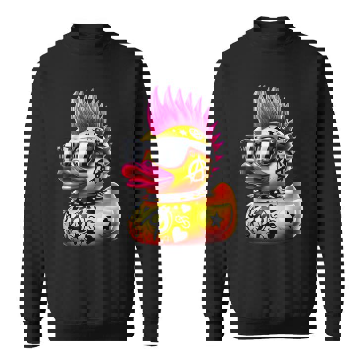 パンク アヒル アヒルの子 パンクロック 面白い 動物好き スウェットシャツ