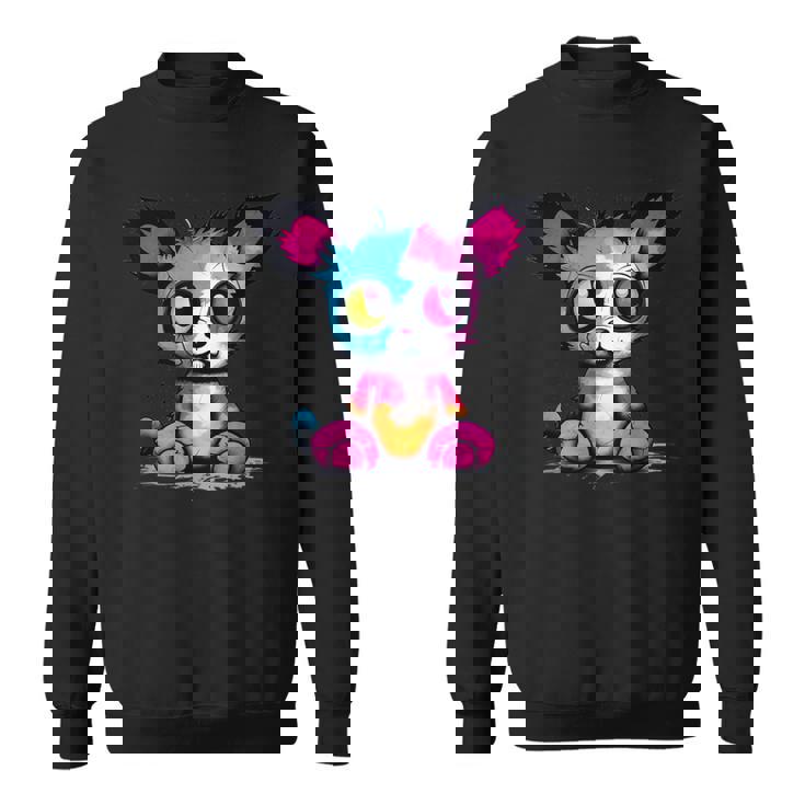 パンク モンスター 都会のぬいぐるみ くま 不気味でかわいい 怖い スウェットシャツ