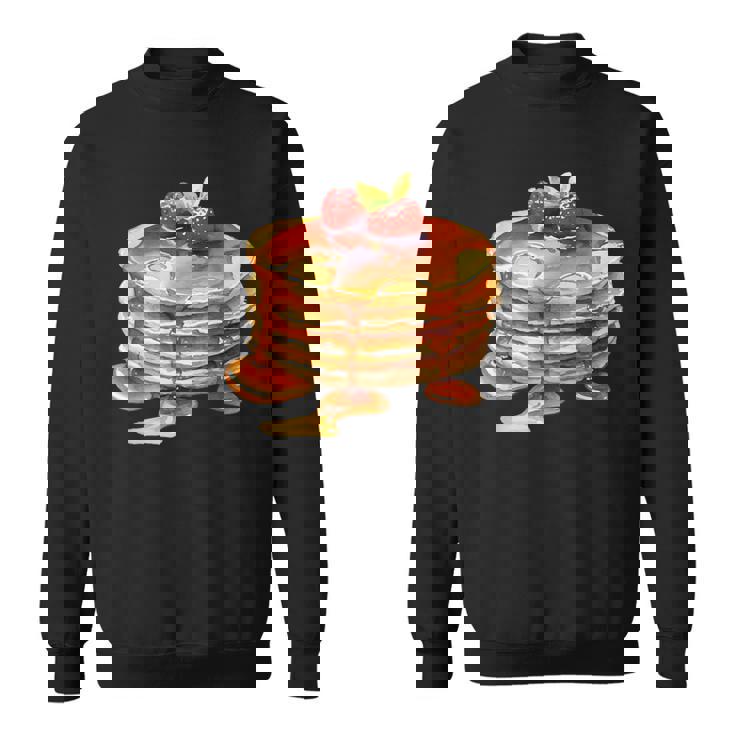 パンケーキシロップ 水彩食品 朝食 ストロベリースイーツ スウェットシャツ